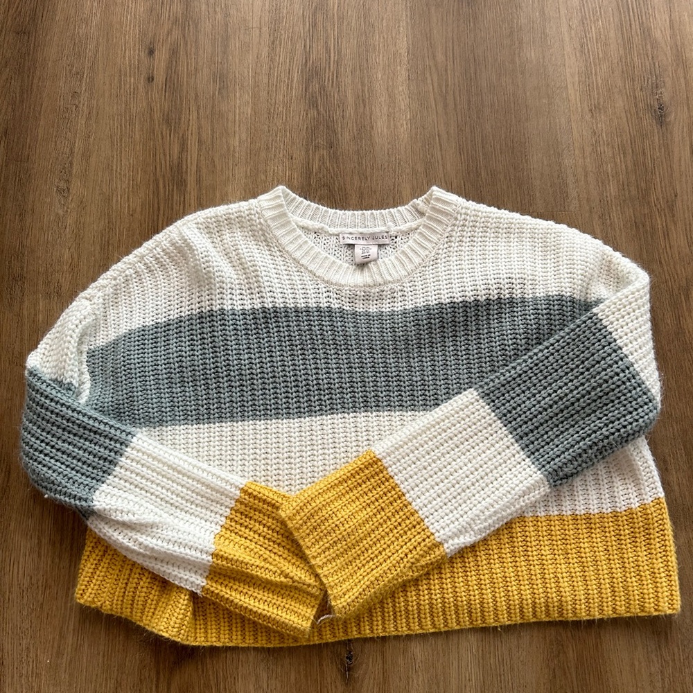 Stripped cropped sweater